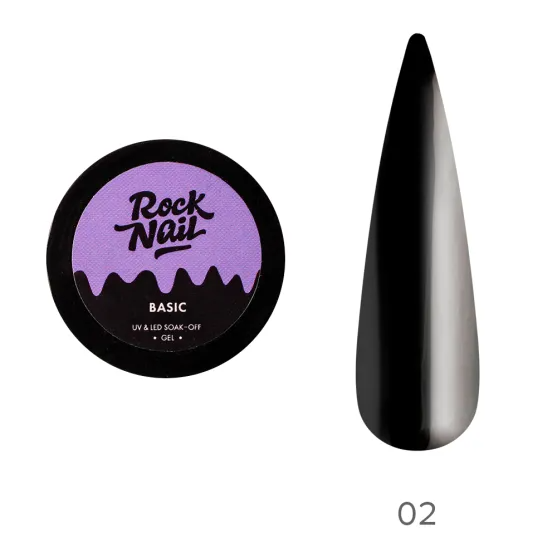 RockNail, гель-краска 02 Total Black, 3г